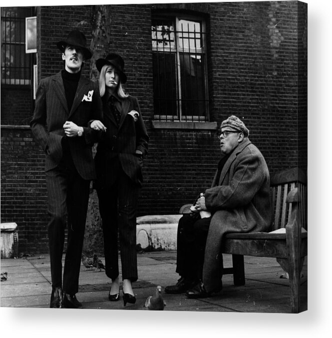 Fedora Acrylic Print featuring the photograph The Gangster Look by Evening Standard