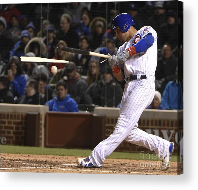 People Acrylic Print featuring the photograph Willson Contreras by David Banks