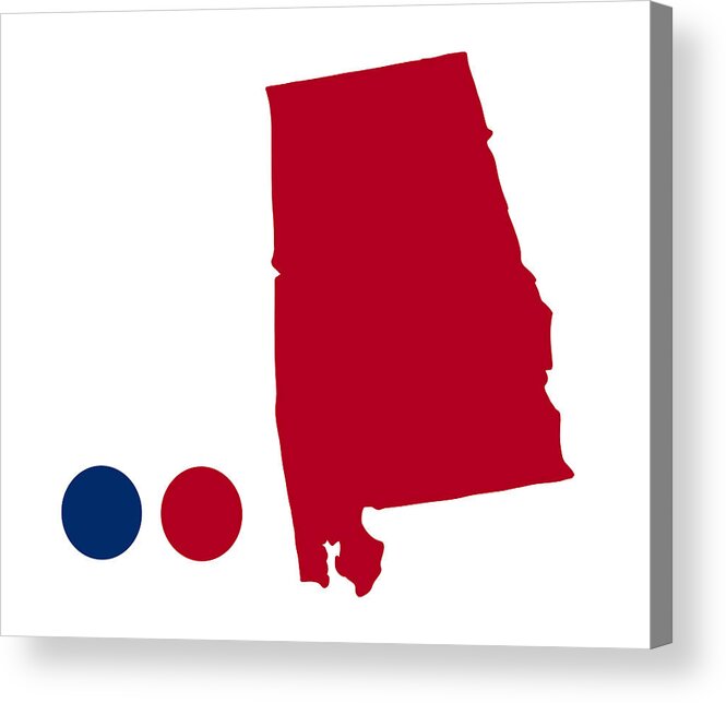 Alabama Map Acrylic Print featuring the digital art Alabama Map USA by Bob Pardue