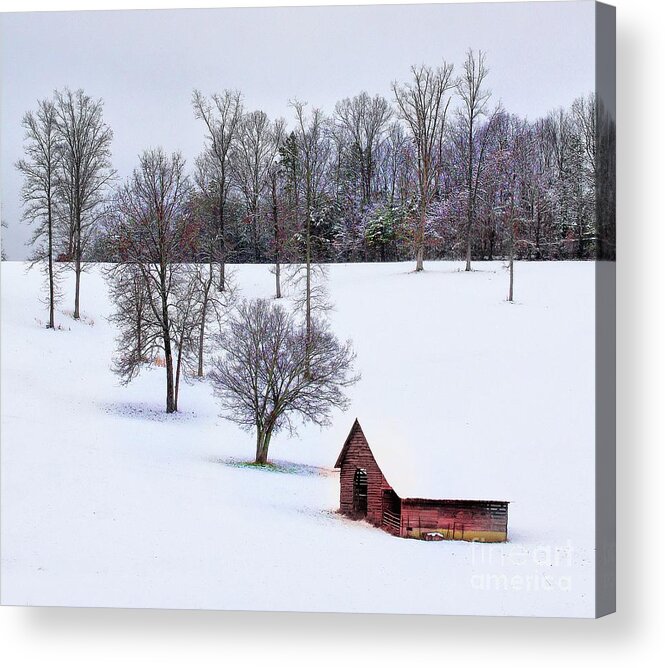 Snow Acrylic Print featuring the photograph All is calm... by Rick Lipscomb