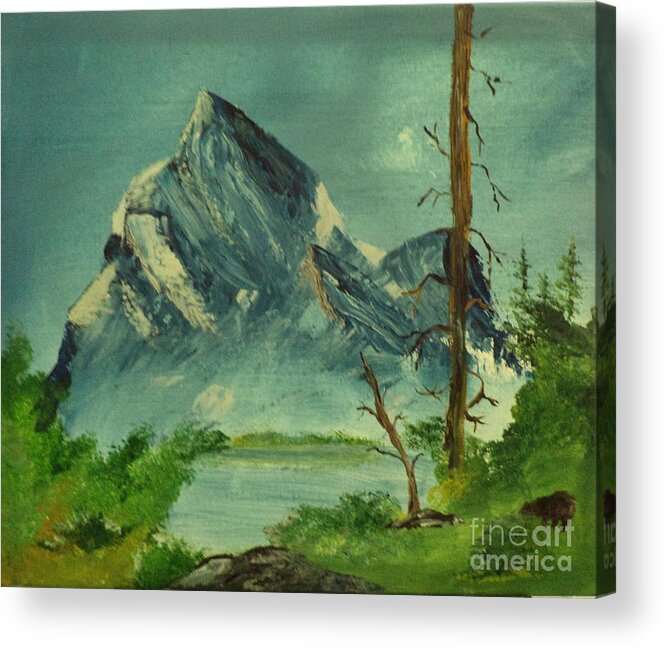 Mountain Acrylic Print featuring the painting Bear Nitch Painting # 284 by Donald Northup