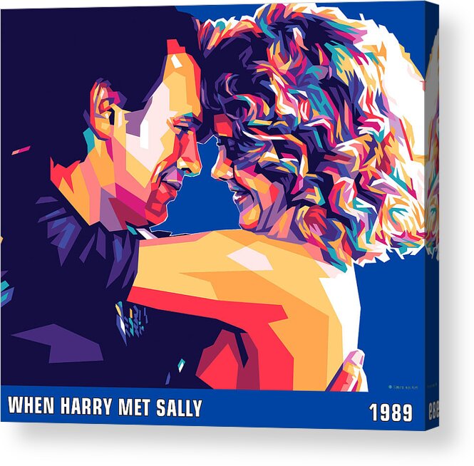 Billy Crystal Acrylic Print featuring the mixed media Billy Crystal and Meg Ryan by Movie World Posters