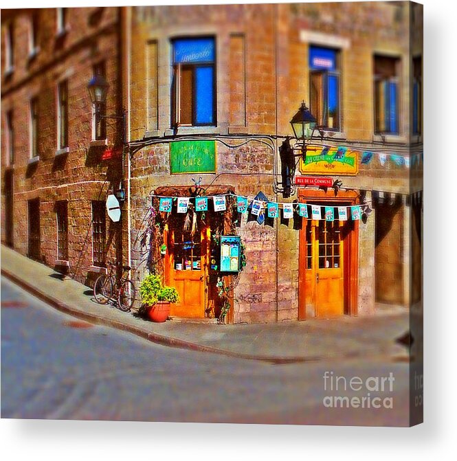  Acrylic Print featuring the photograph Cafe on the Corner by Rodney Lee Williams