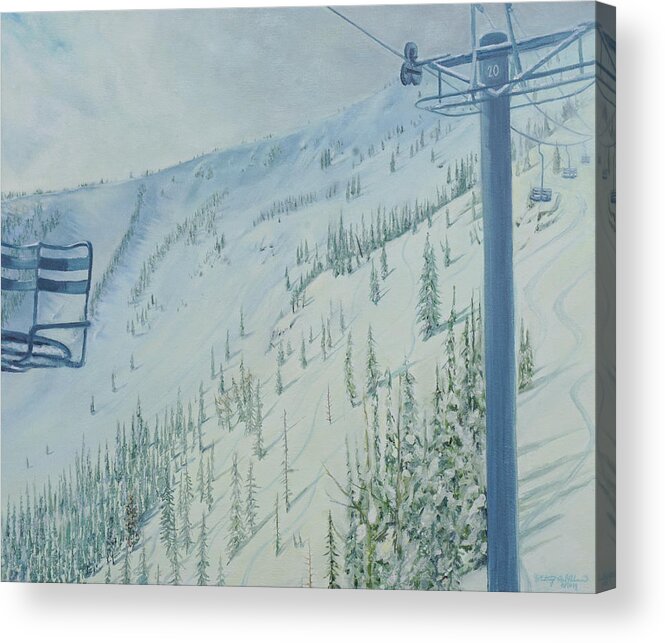Schweitzer Acrylic Print featuring the painting Chair 6 Scope by Whitney Palmer