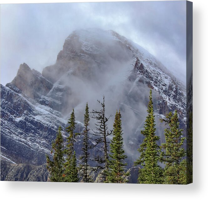 Evergreen Mountain Peak Acrylic Print featuring the photograph Evergreen Mountain Peak by Dan Sproul