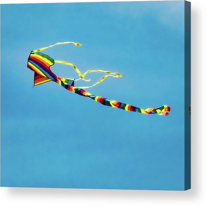Kites Acrylic Print featuring the photograph Flying the Colors by Linda Stern