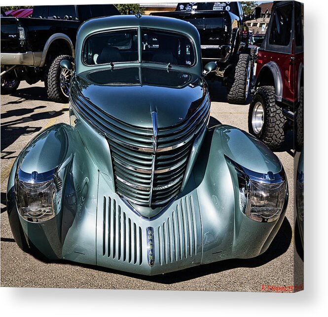 Automobile Acrylic Print featuring the photograph Graham 1939 Series 97 Supercharged Shark Nose Sedan #1 by Rene Vasquez
