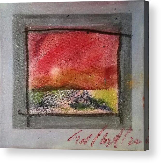 Painting Acrylic Print featuring the painting Isolation Window by Les Leffingwell