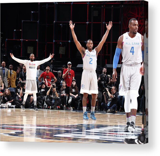 Event Acrylic Print featuring the photograph John Wall and Kyrie Irving by Nathaniel S. Butler