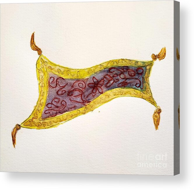  Acrylic Print featuring the painting Magic Carpet by Margaret Welsh Willowsilk