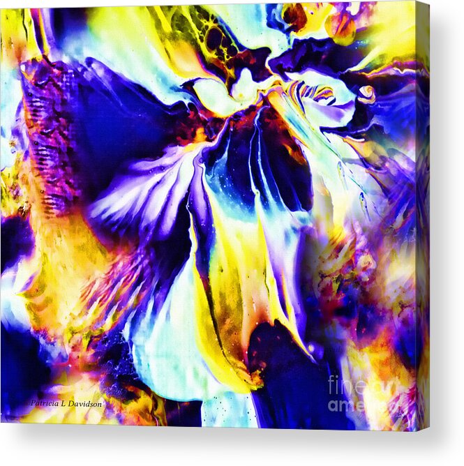 Angels Acrylic Print featuring the painting Magical Enchanting Angel 2   ls by Pat Davidson