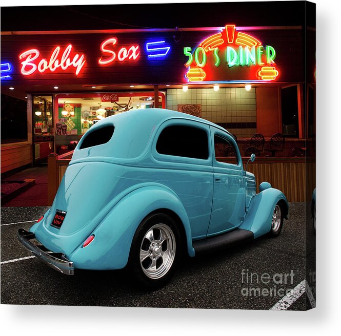 Custom Car Acrylic Print featuring the photograph Night Out by Bob Christopher