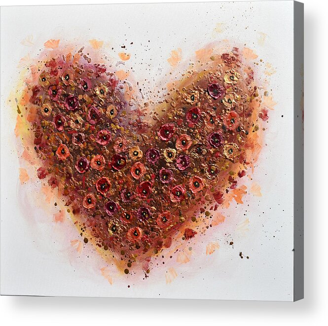 Heart Acrylic Print featuring the painting One Love by Amanda Dagg