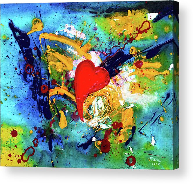 Abstract Acrylic Print featuring the painting Passion by Maria Meester