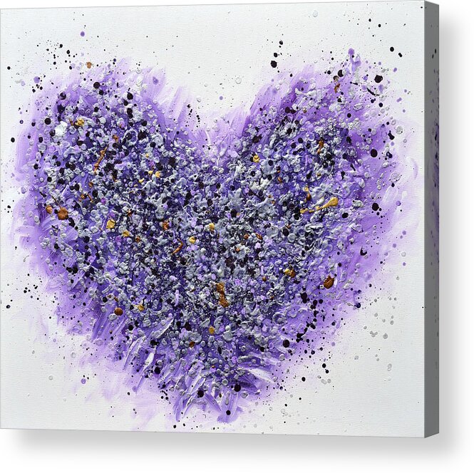 Heart Acrylic Print featuring the painting Purple Heart by Amanda Dagg