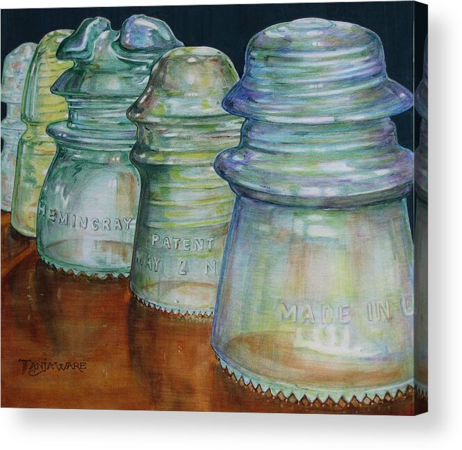 Contemporary Acrylic Print featuring the painting Reflections in Green by Tanja Ware