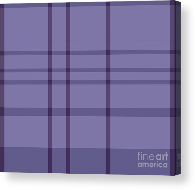 Plaid Acrylic Print featuring the digital art Scottish Kilt Pattern in Lavender by Patricia Awapara
