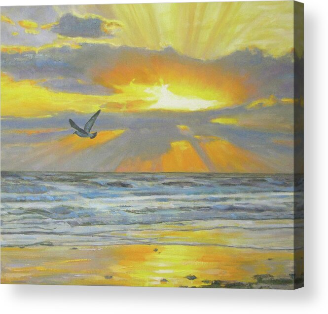 Sunset Acrylic Print featuring the painting Shine Your Light by Robie Benve