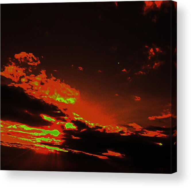  Acrylic Print featuring the photograph Sky Fires by Trevor A Smith