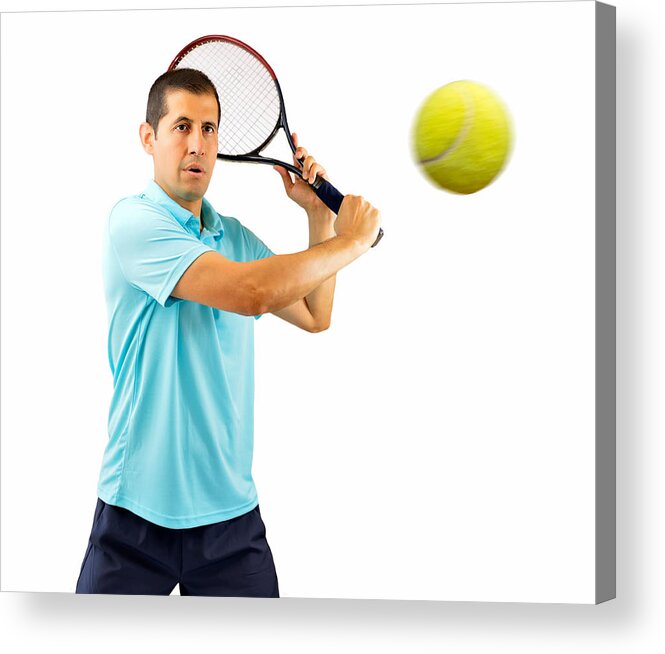 Athlete Acrylic Print featuring the photograph Swatting This Tennis Ball by Manuel Faba Ortega