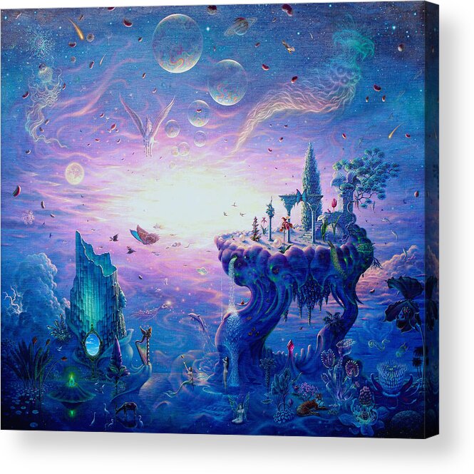 Visionary Art Acrylic Print featuring the painting The soul mirror by Tuco Amalfi
