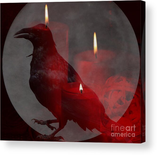 Dark Valentine Acrylic Print featuring the photograph Under Your Spell in Red by Colleen Cornelius