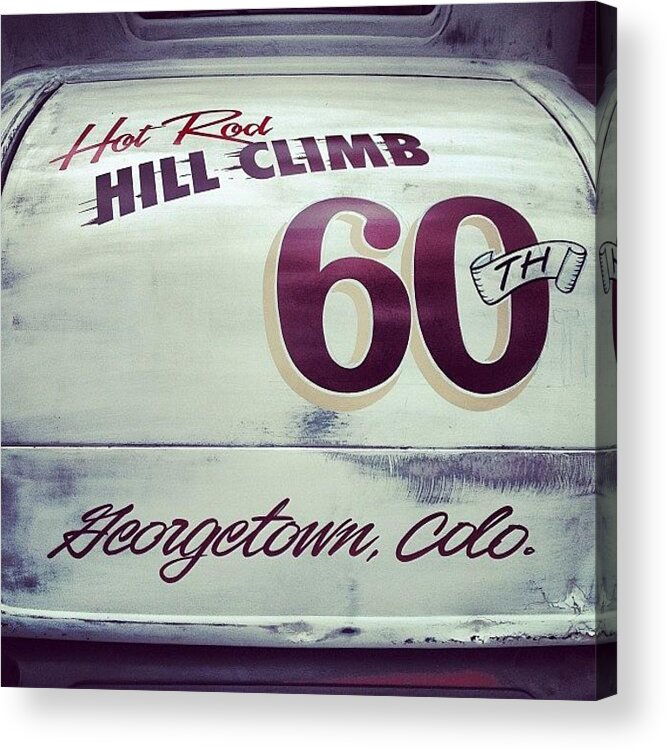 Autoporn Acrylic Print featuring the photograph 60th Georgetown Hot Rod Hill Climb #1 by Anne Marie