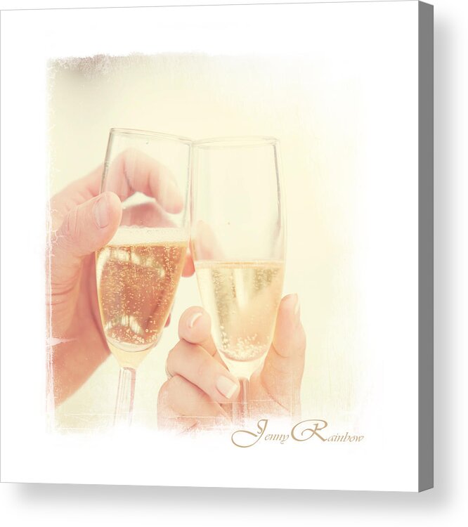  Acrylic Print featuring the photograph Cheers. Wedding Day #1 by Jenny Rainbow