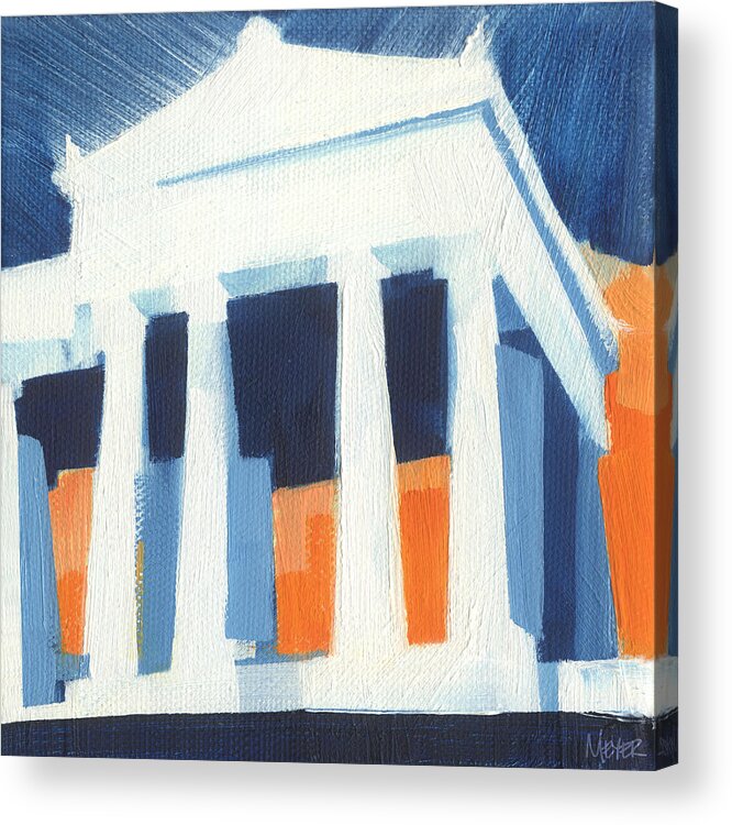 Soldier Acrylic Print featuring the painting Chicago Soldier Field 30 of 100 by W Michael Meyer