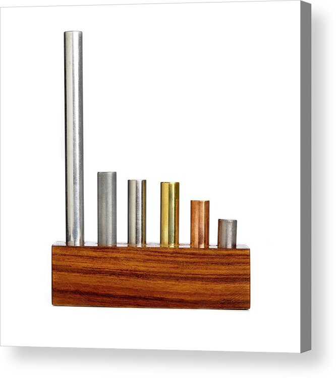 Metal Acrylic Print featuring the photograph Different Density Metals #1 by Science Photo Library