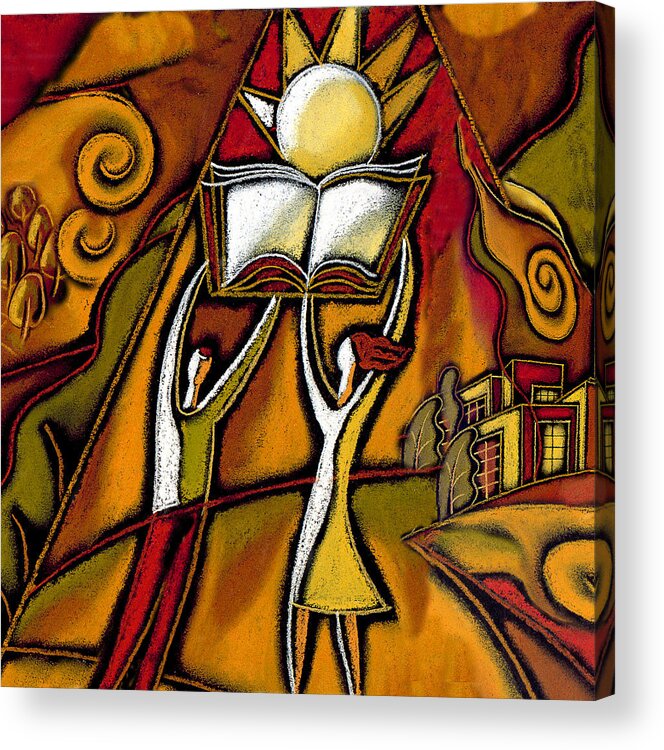 Academia Academics Book Books Educate Educated Education Educational Imagination Imaginative Knowledge Learn Learning Library Literate Literature Mind Minds Read Reading School Schooling Schools Student Students Wisdom Acrylic Print featuring the painting Education #2 by Leon Zernitsky