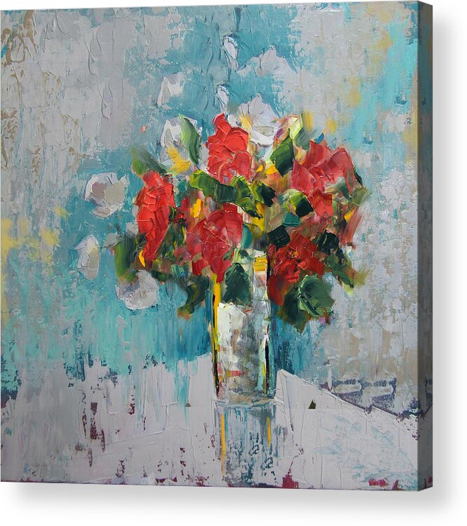 Flower Acrylic Print featuring the painting Floral 13 #1 by Mahnoor Shah