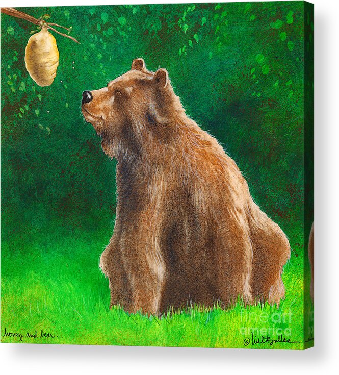 Will Bullas Acrylic Print featuring the painting Honey And Bear... #2 by Will Bullas