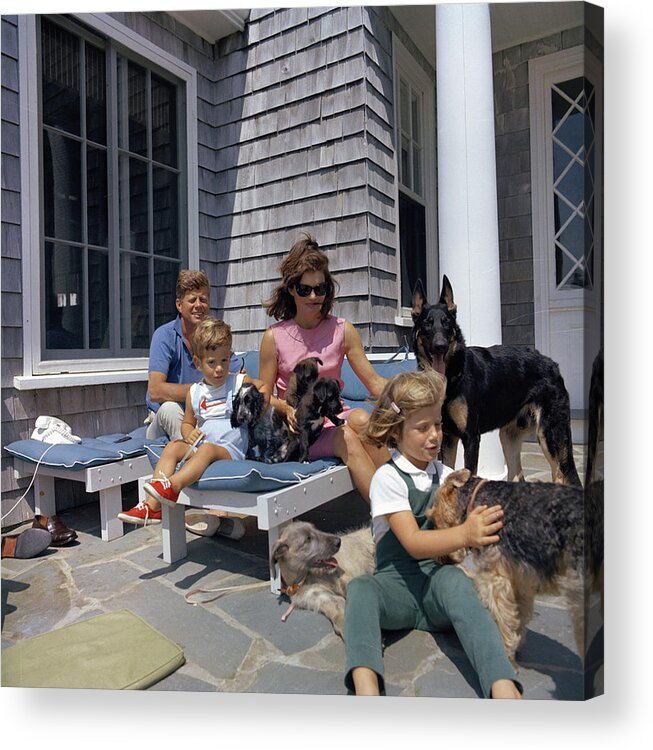 1963 Acrylic Print featuring the photograph Kennedy Family, 1963 #2 by Granger
