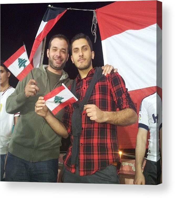 Kuwait Acrylic Print featuring the photograph #lebanon #kuwait #football #1 by Moe Bat