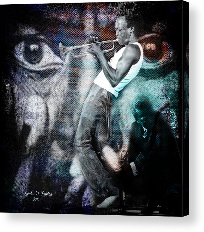 Miles Davis Acrylic Print featuring the digital art Miles Davis by Lynda Payton