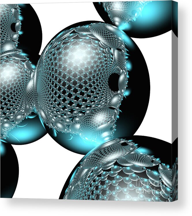 Allotrope Acrylic Print featuring the digital art Nanotube #14 #1 by Russell Kightley