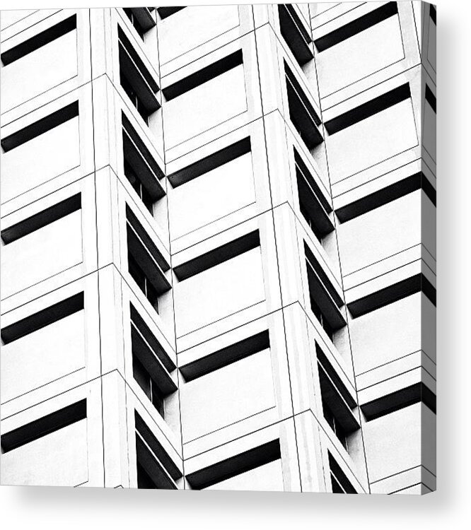 Bw_society_buildings Acrylic Print featuring the photograph One Brickell Square - Miami #1 by Joel Lopez
