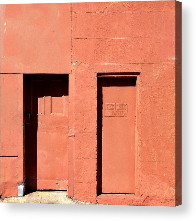 50shadesoforange Acrylic Print featuring the photograph Orange Wall #1 by Julie Gebhardt