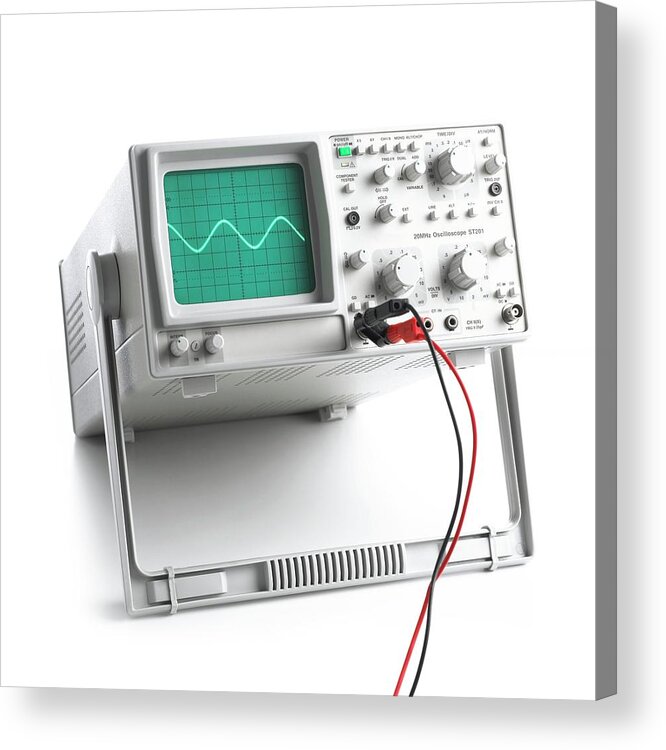 Alternating Current Acrylic Print featuring the photograph Oscilloscope #1 by Science Photo Library