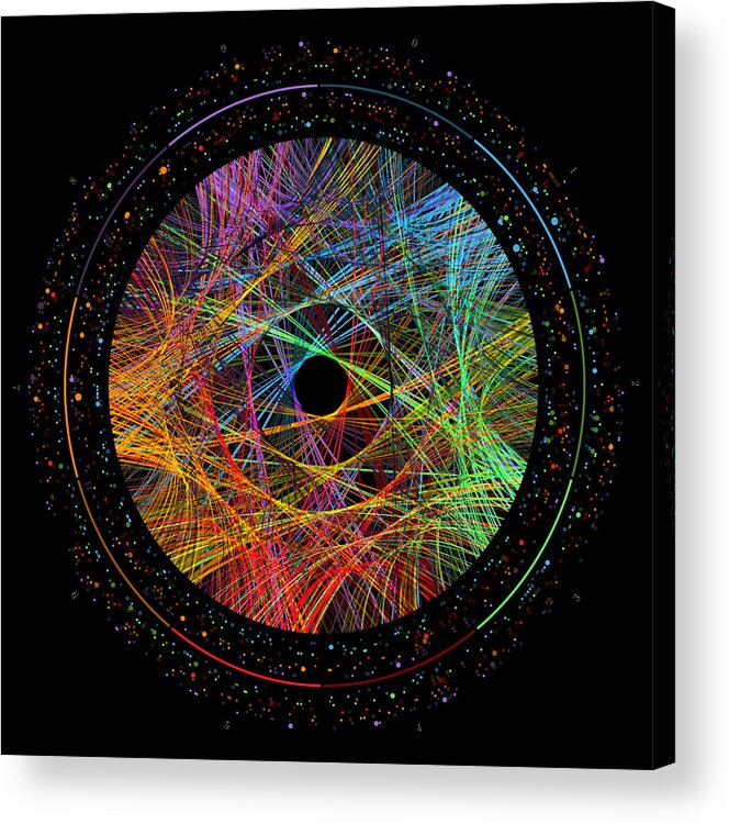 Phi Acrylic Print featuring the digital art Phi Transition Paths #1 by Martin Krzywinski
