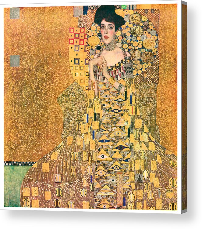 Gustav Klimt Acrylic Print featuring the painting Portrait of Adele Bloch-Bauer I #1 by Gustav Klimt