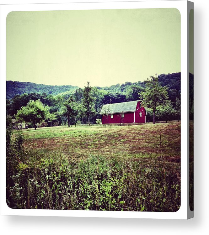 Barn Acrylic Print featuring the photograph Red Barn #1 by Natasha Marco