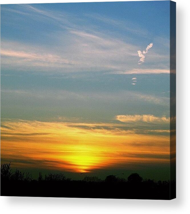 Htcreativity Acrylic Print featuring the photograph Sunset In Herne Bay - Taken With My Htc #1 by Dan Slade