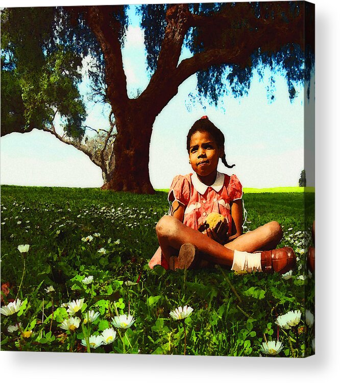 Composite Acrylic Print featuring the photograph Under the Pepper Tree by Timothy Bulone