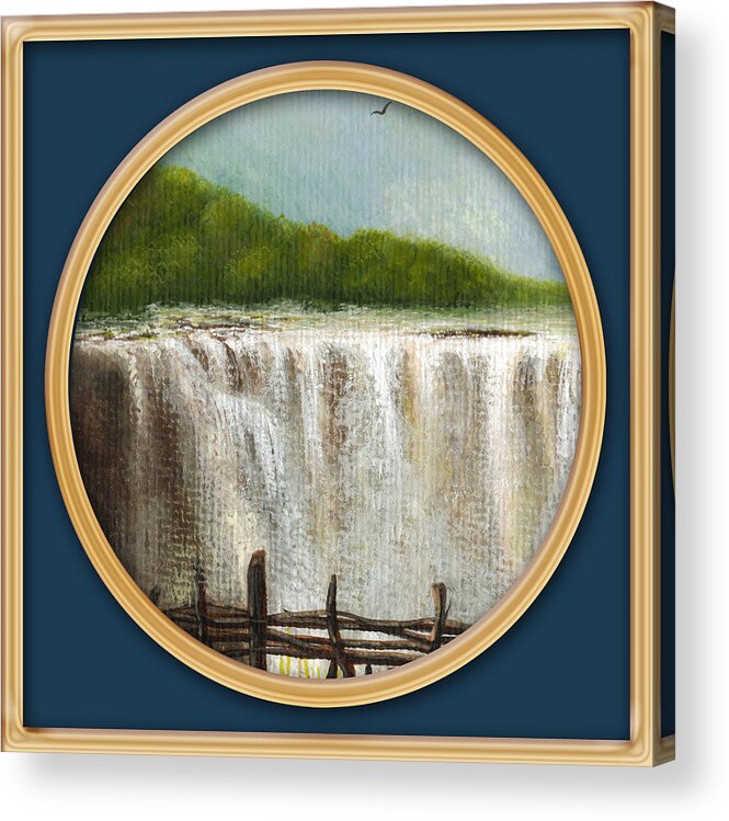 Victoria Falls Acrylic Print featuring the painting Victoria Falls #1 by Deborah Runham
