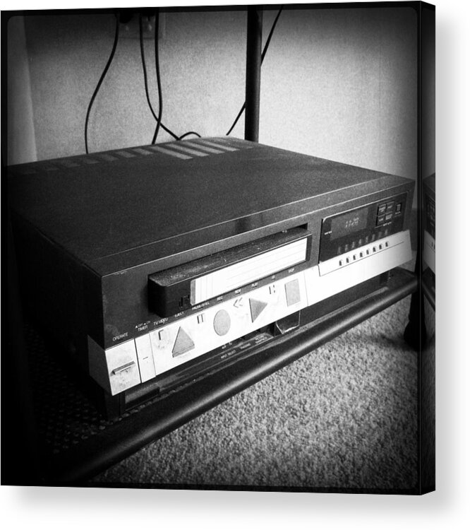 Aged Acrylic Print featuring the photograph Video recorder #1 by Les Cunliffe