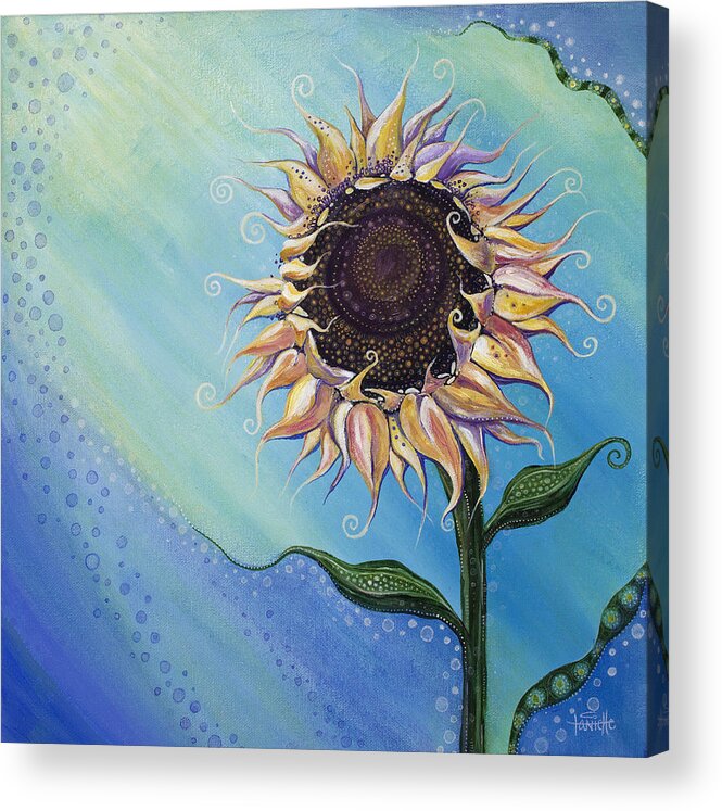 Floral Acrylic Print featuring the painting You Are My Sunshine by Tanielle Childers