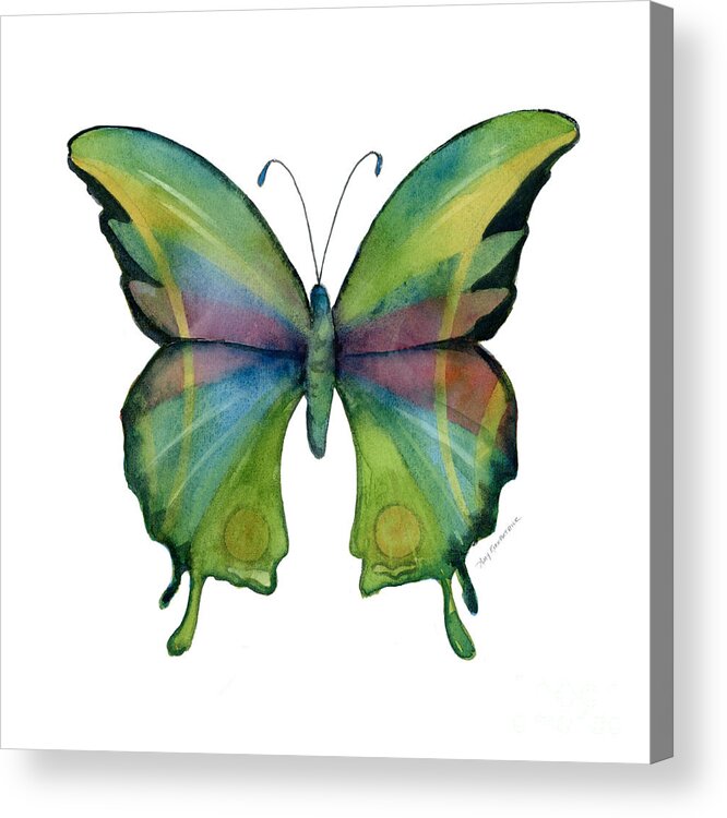 Prism Acrylic Print featuring the painting 11 Prism Butterfly by Amy Kirkpatrick