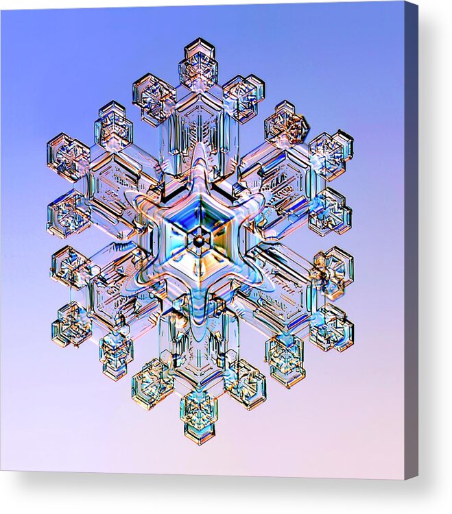 Nobody Acrylic Print featuring the photograph Snowflake #115 by Kenneth Libbrecht